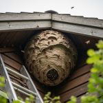 sršní kolonie ve střešních štítech